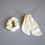 Butter White Ribbon Scrunchie