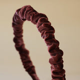 Gather Headband Velor Wine Pink