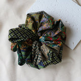 Patchwork Scrunchie Green