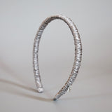 Shiny Grey Gather Headband