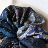 Patchwork Scrunchie Blue