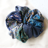 Patchwork Scrunchie Blue