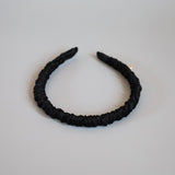 Silk Black Gather Headband