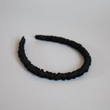 Silk Black Gather Headband