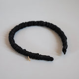 Silk Black Gather Headband