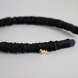 Silk Black Gather Headband