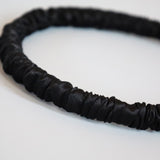 Silk Black Gather Headband