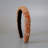Slender Headband Brown Tweed