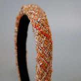 Slender Headband Brown Tweed
