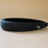 OG Headband Black Green Check No Studs