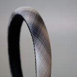 Slender Headband Black White Check
