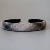 Slender Headband Black White Check