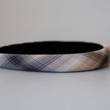 Slender Headband Black White Check