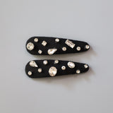 Hair Pin Black Silver