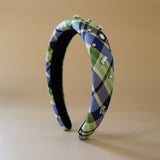 OG Headband Blue Green Check