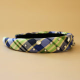 OG Headband Blue Green Check