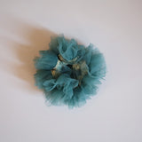 Smoky Teal Tutu Frill Scrunchie