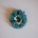 Smoky Teal Tutu Frill Scrunchie