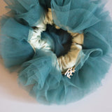 Smoky Teal Tutu Frill Scrunchie