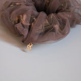 Chacoal Tulle with Camo Double Scrunchie