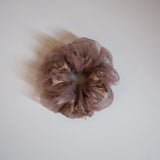 Chacoal Tulle with Leopard Double Scrunchie