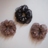 Chacoal Tulle with Camo Double Scrunchie
