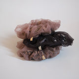 Chacoal Tulle with Camo Double Scrunchie