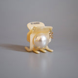 Cream White Big Pearl Hair Clip