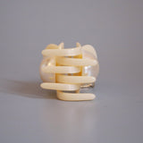 Cream White Big Pearl Hair Clip
