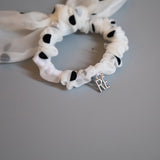 White Sheer Dot Ribbon Pony