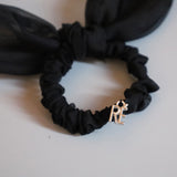 Black Sheer Dot Ribbon Pony