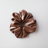 Brown Eco Leather Scrunchie