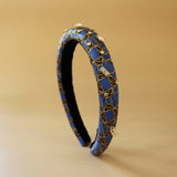 Slender Headband Blue Gold