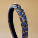 Slender Headband Blue Gold