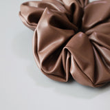 Brown Eco Leather Scrunchie