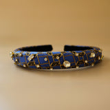 Slender Headband Blue Gold