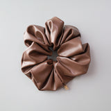 Brown Eco Leather Scrunchie