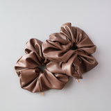 Brown Eco Leather Scrunchie