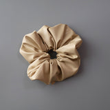 Beige Eco Leather Scrunchie