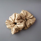 Beige Eco Leather Scrunchie