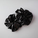 Black Eco Leather Scrunchie