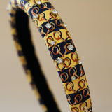 Slender Headband Yellow Navy