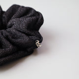 Black Lame Scrunchie