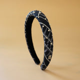 Slender Headband Black Slash White