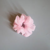 Sheer Pink Organdy Scrunchie