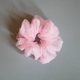 Sheer Pink Organdy Scrunchie
