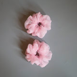 Sheer Pink Organdy Scrunchie