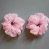 Sheer Pink Organdy Scrunchie