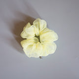 Lemon Yellow Organdy Scrunchie