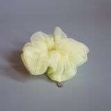 Lemon Yellow Organdy Scrunchie